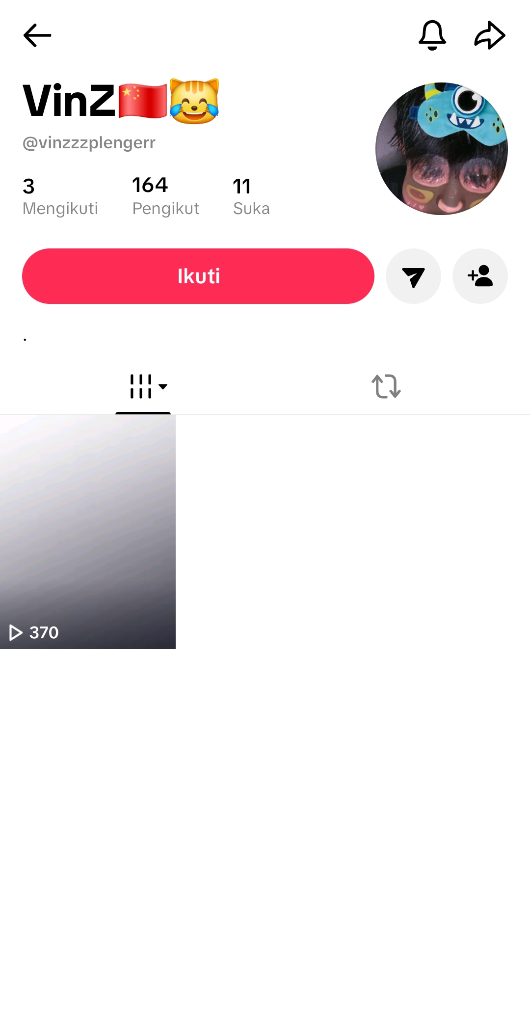 Foto Tiktok @vinzzzplengerr, mengajak seseorang melakukan vcs